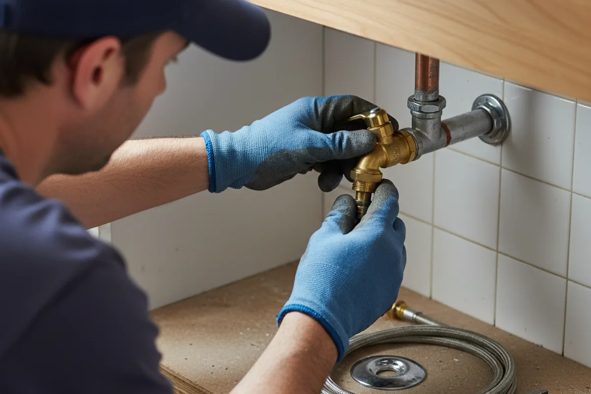 Shutoff valve and fitting work during Emergency Plumbing in Callaway